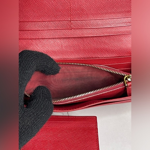 Prada red ribbon long wallet - Picture 15 of 17